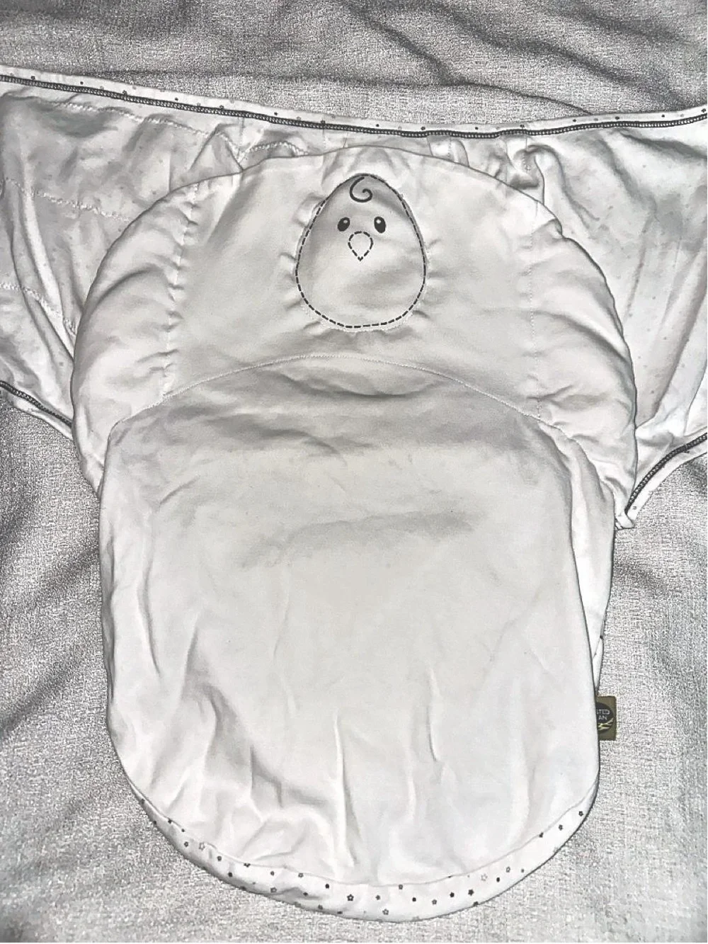 White Polka Dot Baby Swaddle Sack
